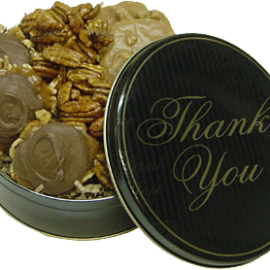 Thank You Gift Tins – Pralines, Paws & Glazed Pecans